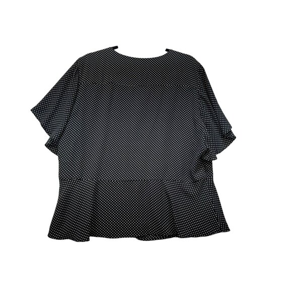 Chicos Womens Polka Dot Button Front Tunic Blouse Size 3 Black & White - Picture 11 of 13